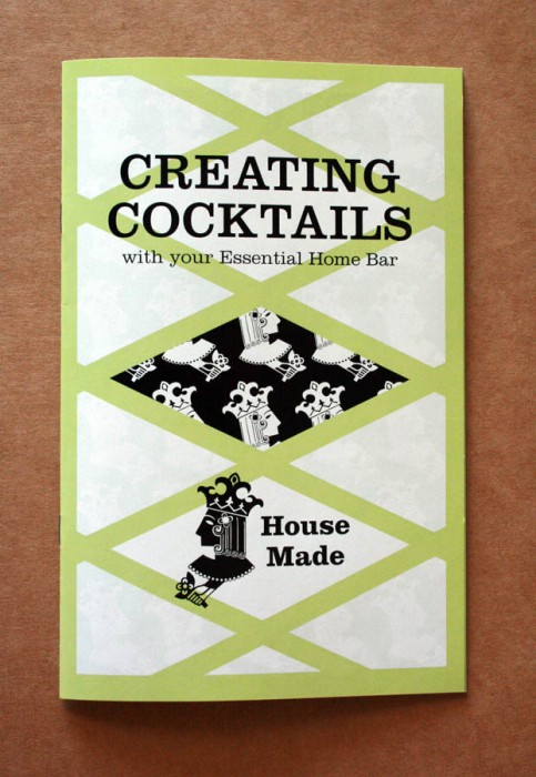 Design for Housemade's cocktail recipe book