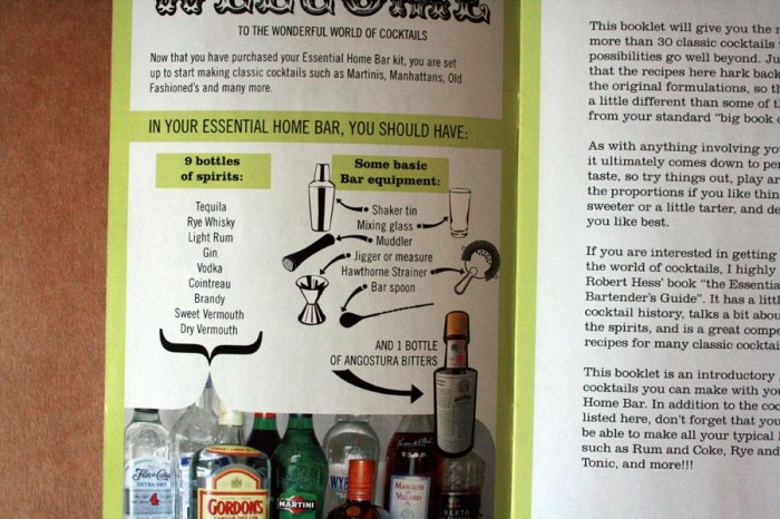 Design for Housemade's cocktail recipe book