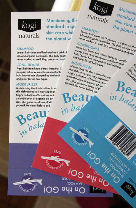 Kogi Natural's travel line
