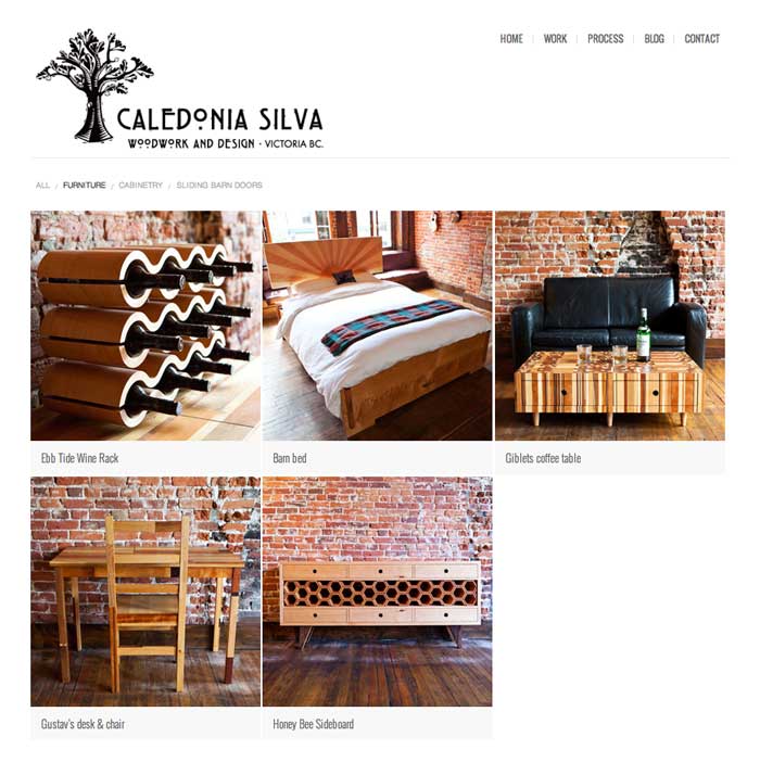 three column expandable custom furniture page