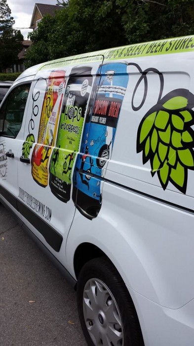 vehicle wrap for Double Trouble Brewing Co.'s van