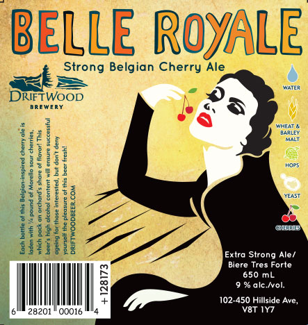 Design and Illustration for Driftwood Brewery's Belle Royale