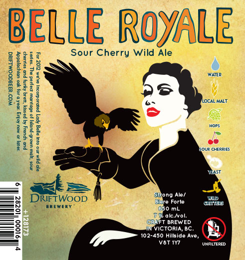Design and Illustration for Driftwood Brewery's Belle Royale SOUR