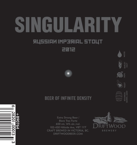 Design and Illustration for Driftwood Brewery's Singularity Russian Imperial Stout