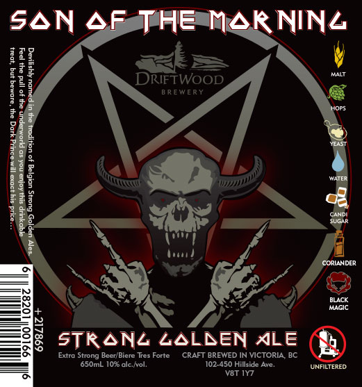 Design and Illustration for Driftwood Brewery's Son of the Morning strong golden ale