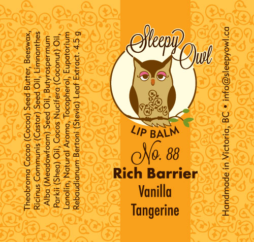 Logo and package design for Sleepy Owl Lip Balms
