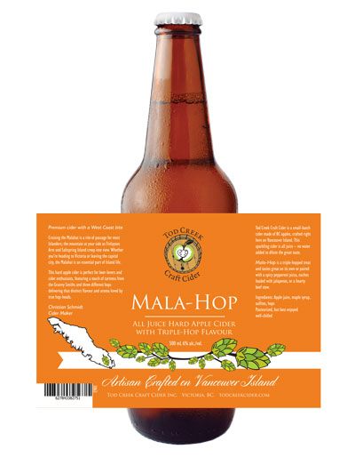 Tod Creek 650 mL bottle design, MalaHop
