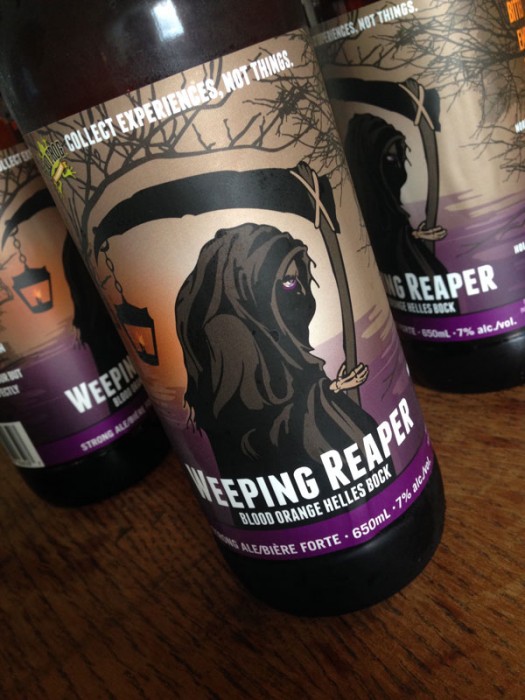 Design for Dead Frog Brewery's Weeping Reaper, Blood Orange Helles Bock
