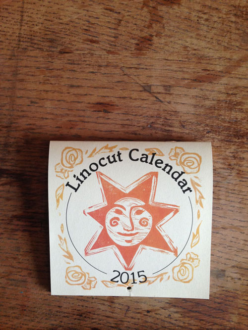 Linocut Illustration calendar