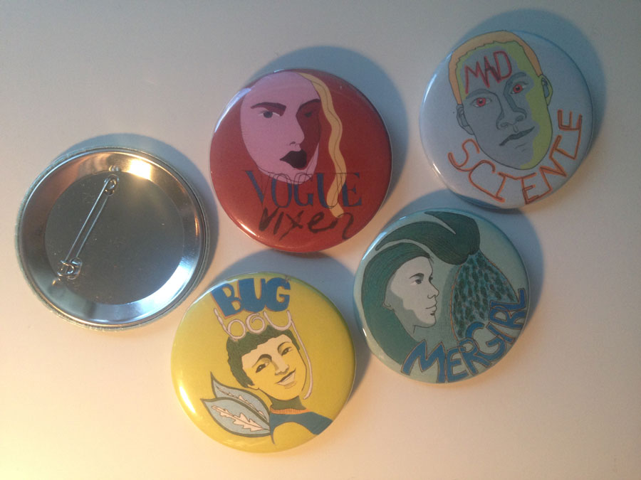 Drawing Week 51 – Superhero buttons for my nieces and nephews Drawing Week 51 – Superhero buttons for my nieces and nephews