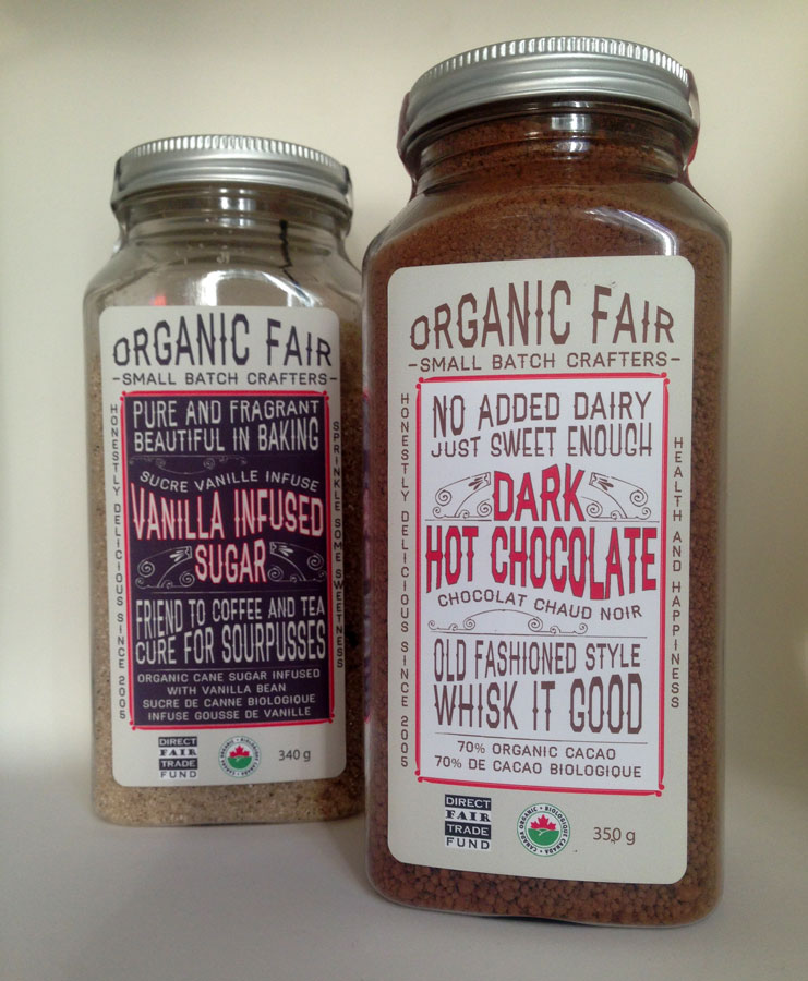 Design for Organic Fair's Dark Hot Chocolate and Vanilla Sugar