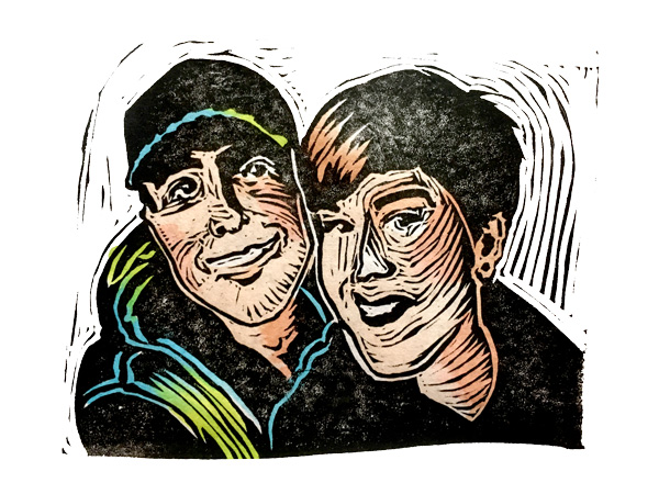 D&R linocut 3"x4.5"
