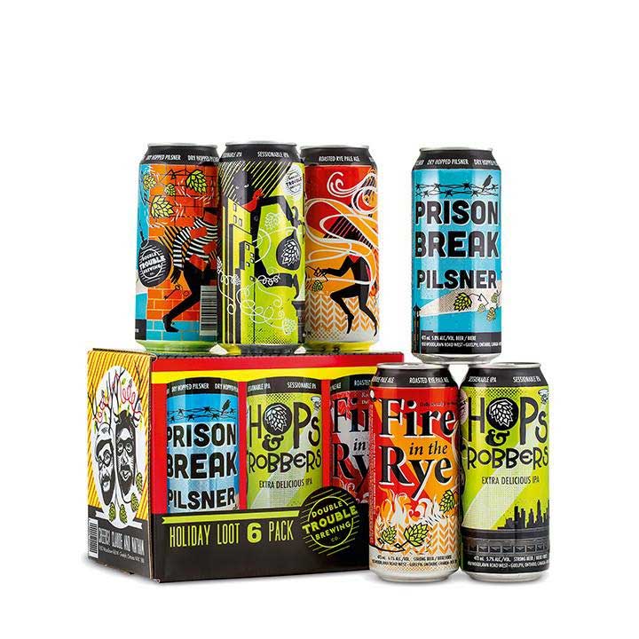 Design for Double Trouble Brewing's Holiday Loot Pack, 2015's update