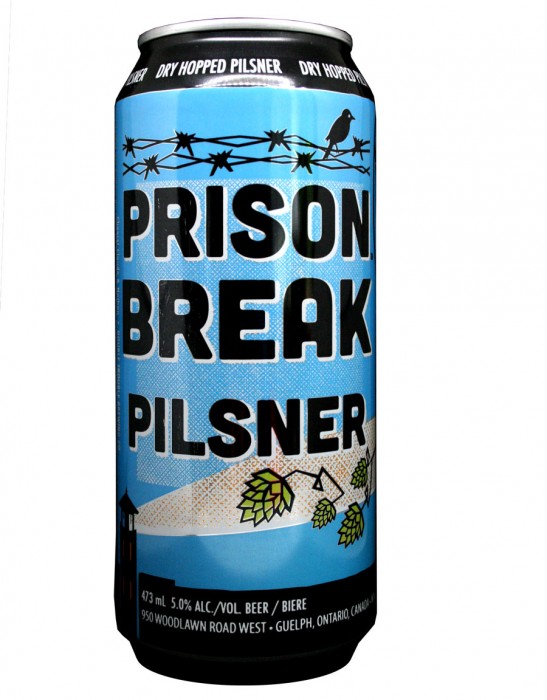 Design for Double Trouble Brewing Co's Prison Break Pilsner