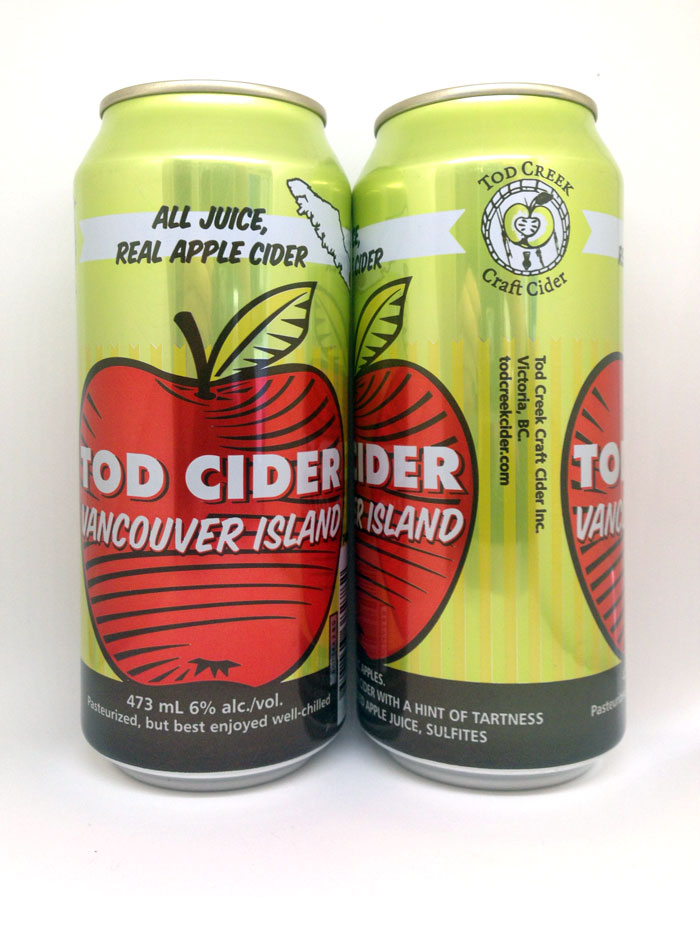 Tod Creek Craft Cider, 473 mL can