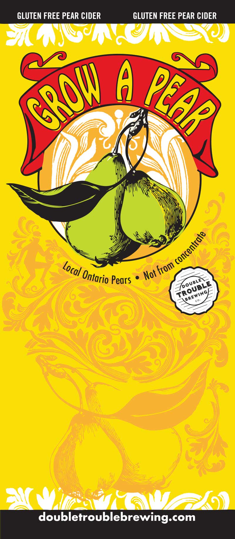 Design and illustration for Double Trouble Brewing's Grow a Pear