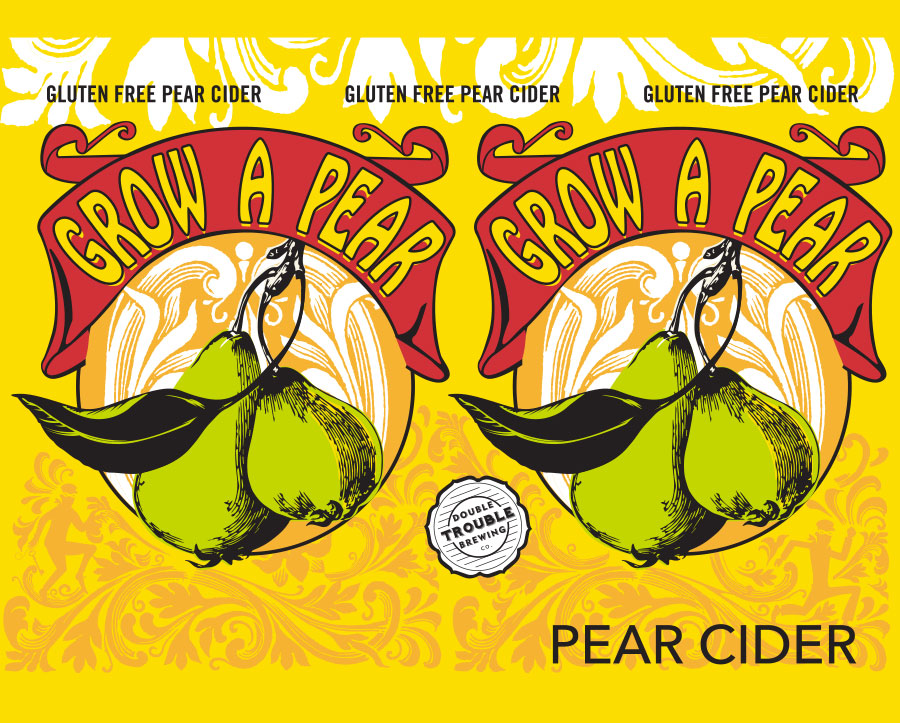 Design and illustration for Double Trouble Brewing's Grow a Pear