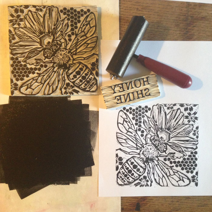Linocut Illustrations for deVine Spirits