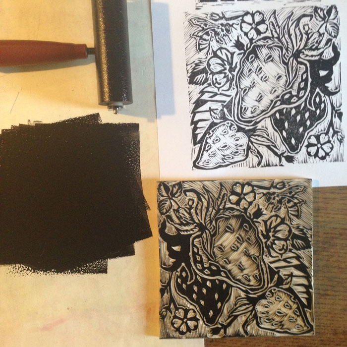 Linocut Illustrations for deVine Spirits