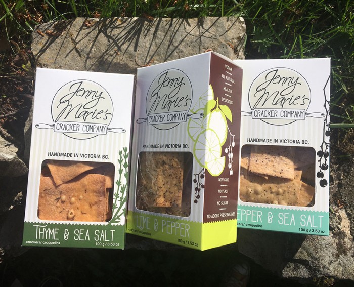 Package design and branding for Jenny Marie's Cracker Company