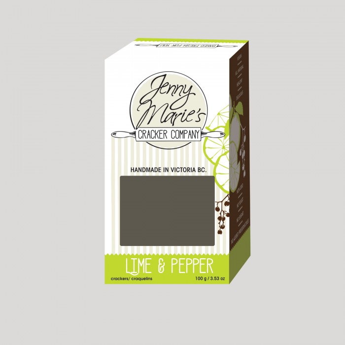 Logo update and box design for Jenny Marie's Cracker Company