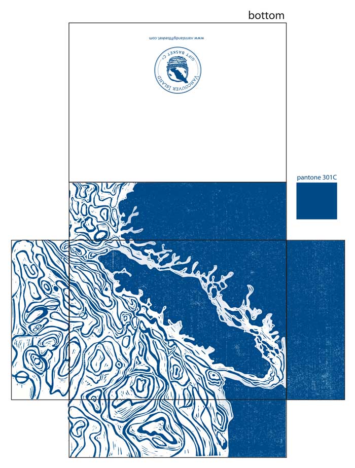 Vancouver Island Gift Basket Co. Linocut box wrap