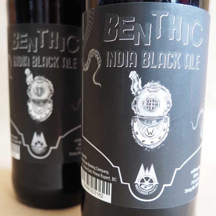 Design and illustration for Benthic India Black Ale for Wheelhouse Brewing Co.