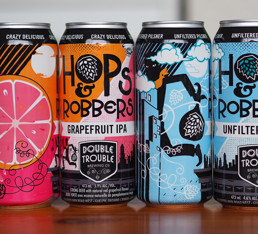 Double Trouble Brewing Co. Grapefruit IPA and Unfiltered Pilsner