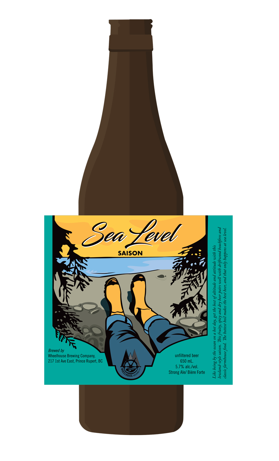 Design and Illustration for Wheelhouse Brewery's Sea Level Saison