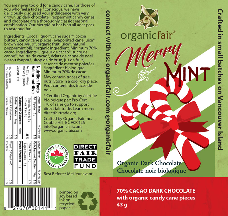 Organic fair chocolate bar design and illustration
